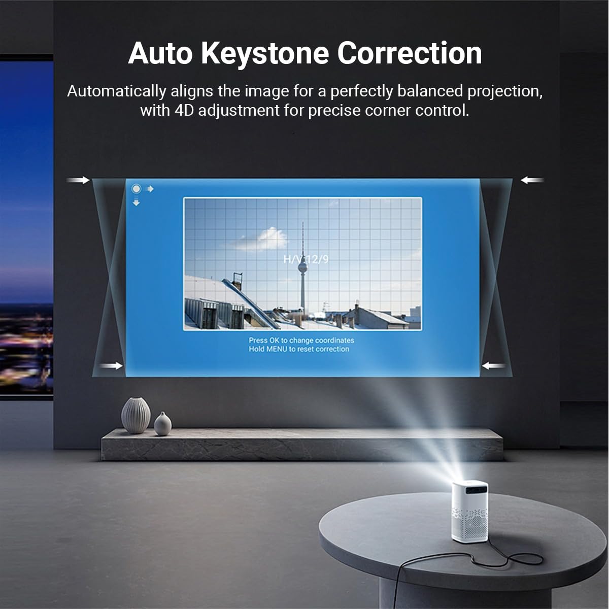 XElectron PocketBeam Android 13 Portable Smart Projector, 1080p Support, 6000 Lumens, 150 inch Screen, OTT Apps (Netflix, Prime, YouTube), Miracast, WiFi, BT, HDMI, Built-in Battery, 2hr Playtime feature 4