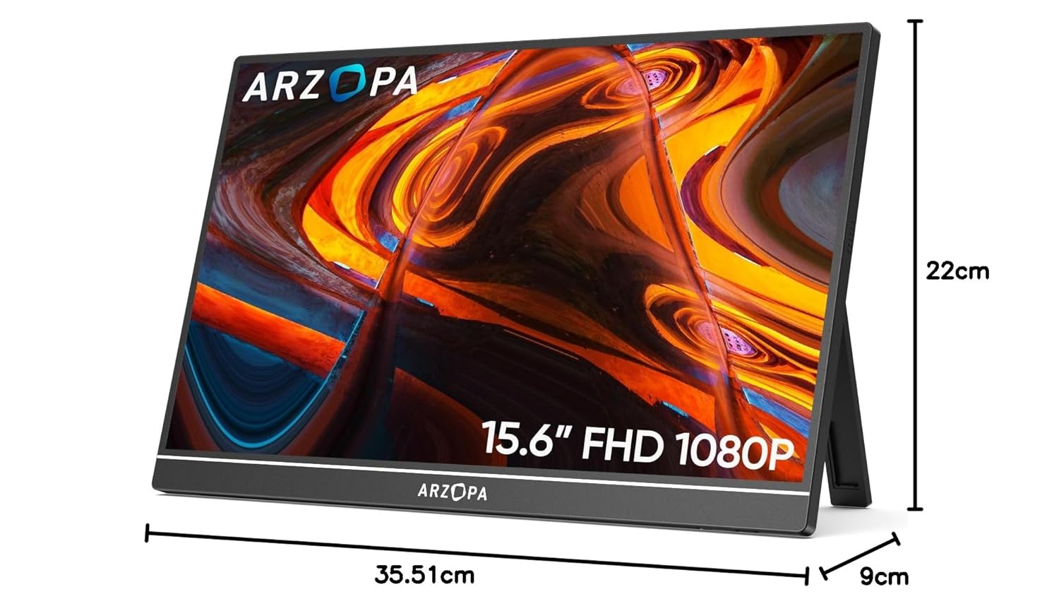 Arzopa 15.6 inch IPS FHD HDR 1080P Resolution 100% SRGB 300 Nits Portable Monitor alternate view