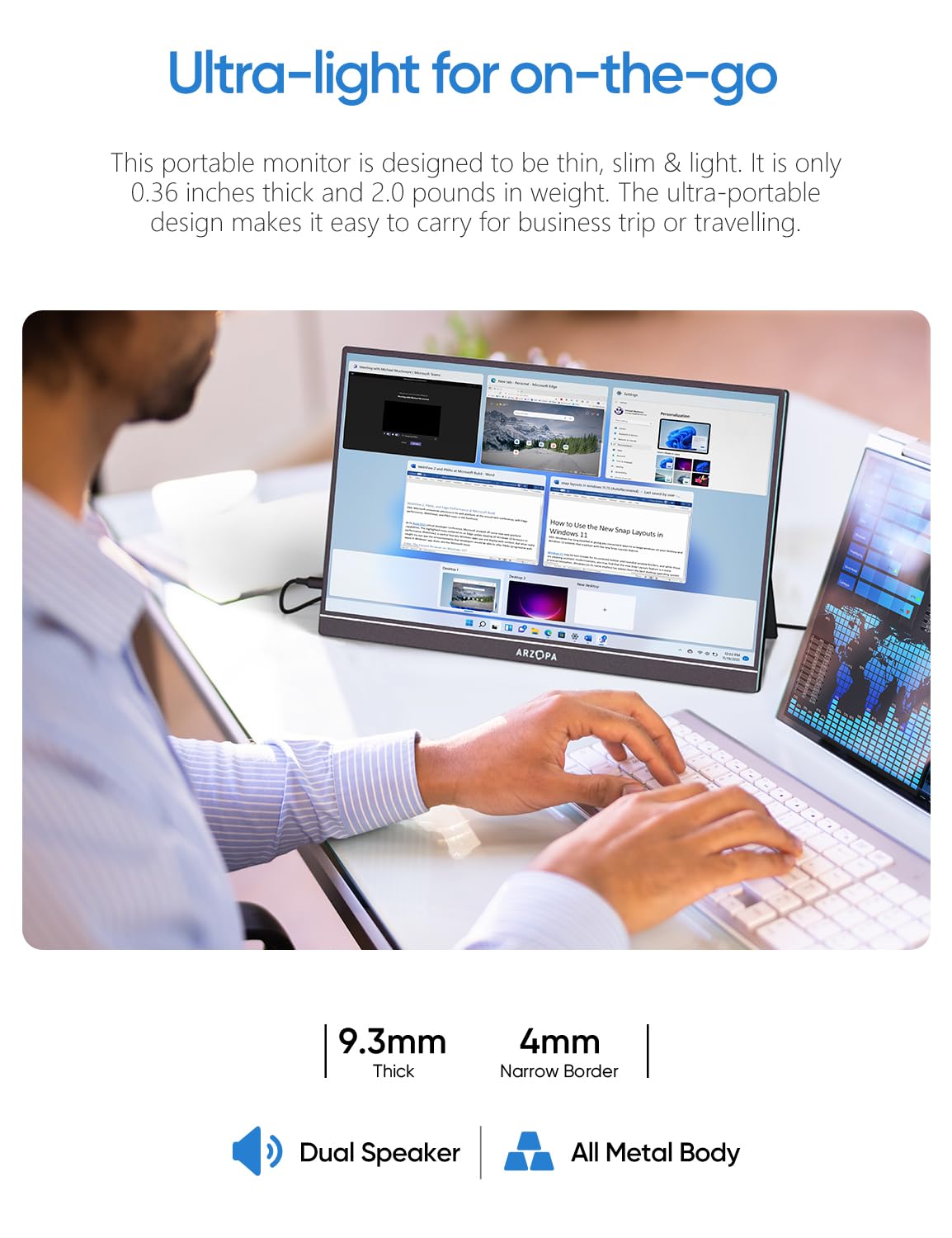 ARZOPA 17.3” Portable Monitor feature 6