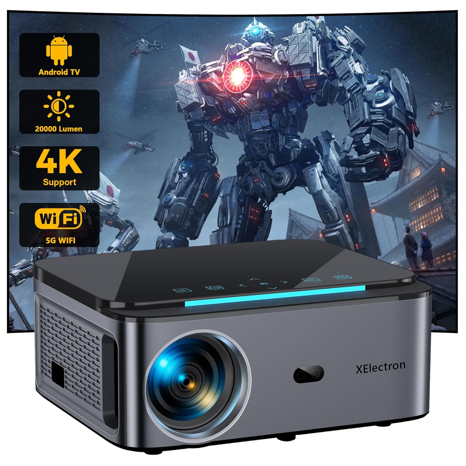 XElectron iProjector 2 Plus Auto Focus Auto Keystone Smart Projector feature 2