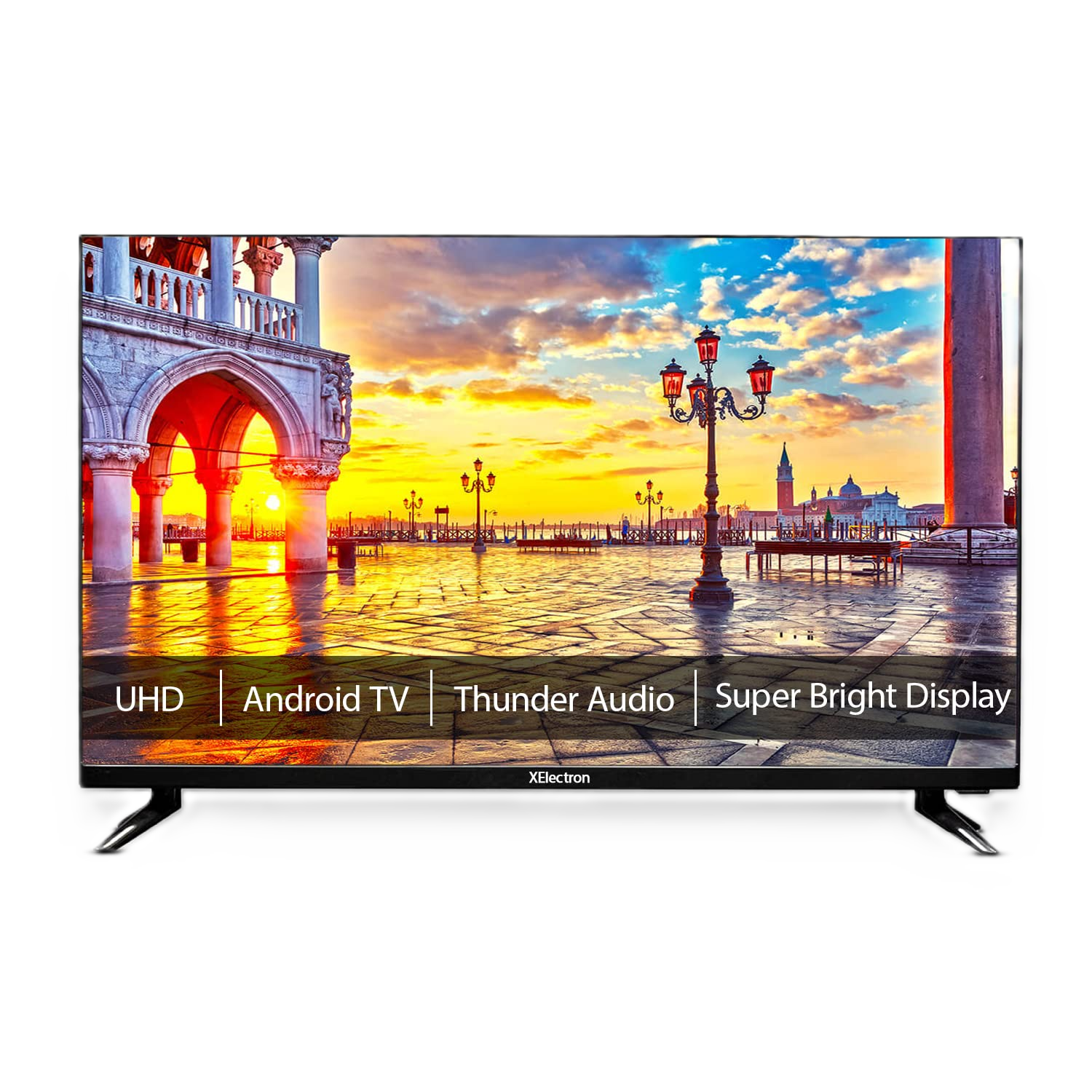 XElectron 43 Inch (108 cm) Ultra HD 4K Smart Android LED TV with Cloud Feature and Soundbar 43XETV (Black)