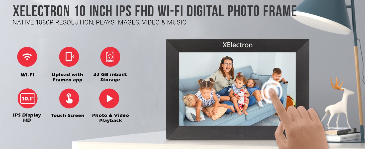 XElectron 10.1 inch WiFi Digital Photo Frame