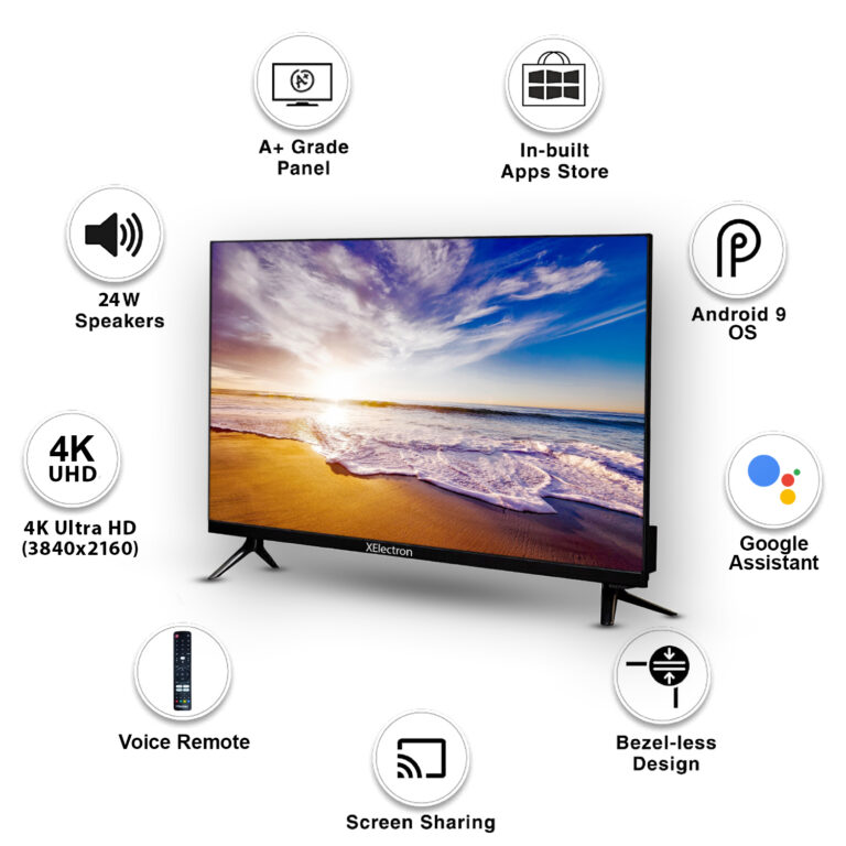 XElectron 43 Inch (108 cm) Ultra HD 4K Smart Android LED TV with Cloud Feature and Soundbar 43XETV (Black) alternate