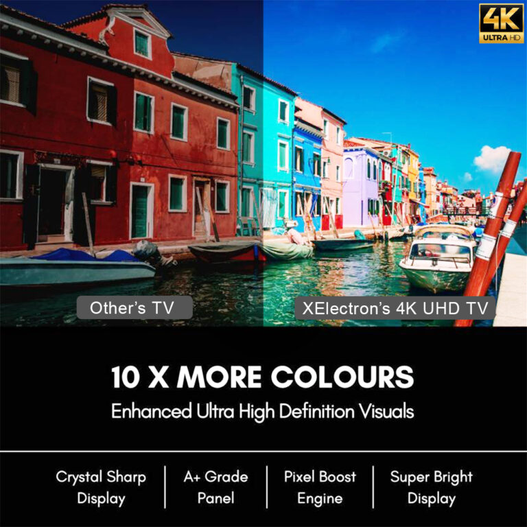 XElectron 43 Inch (108 cm) Ultra HD 4K Smart Android LED TV with Cloud Feature and Soundbar 43XETV (Black) feature 3