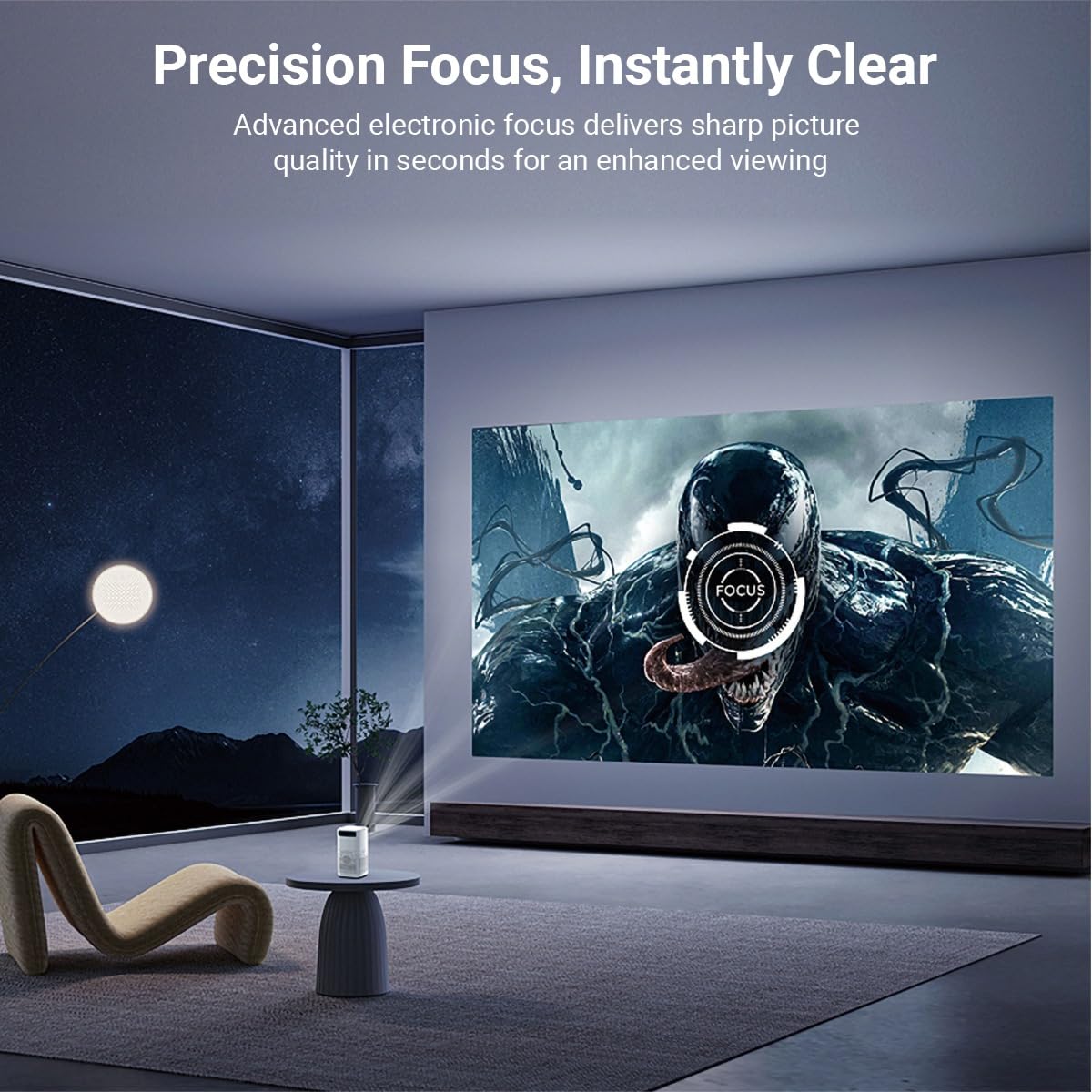 XElectron PocketBeam Android 13 Portable Smart Projector, 1080p Support, 6000 Lumens, 150 inch Screen, OTT Apps (Netflix, Prime, YouTube), Miracast, WiFi, BT, HDMI, Built-in Battery, 2hr Playtime feature 3