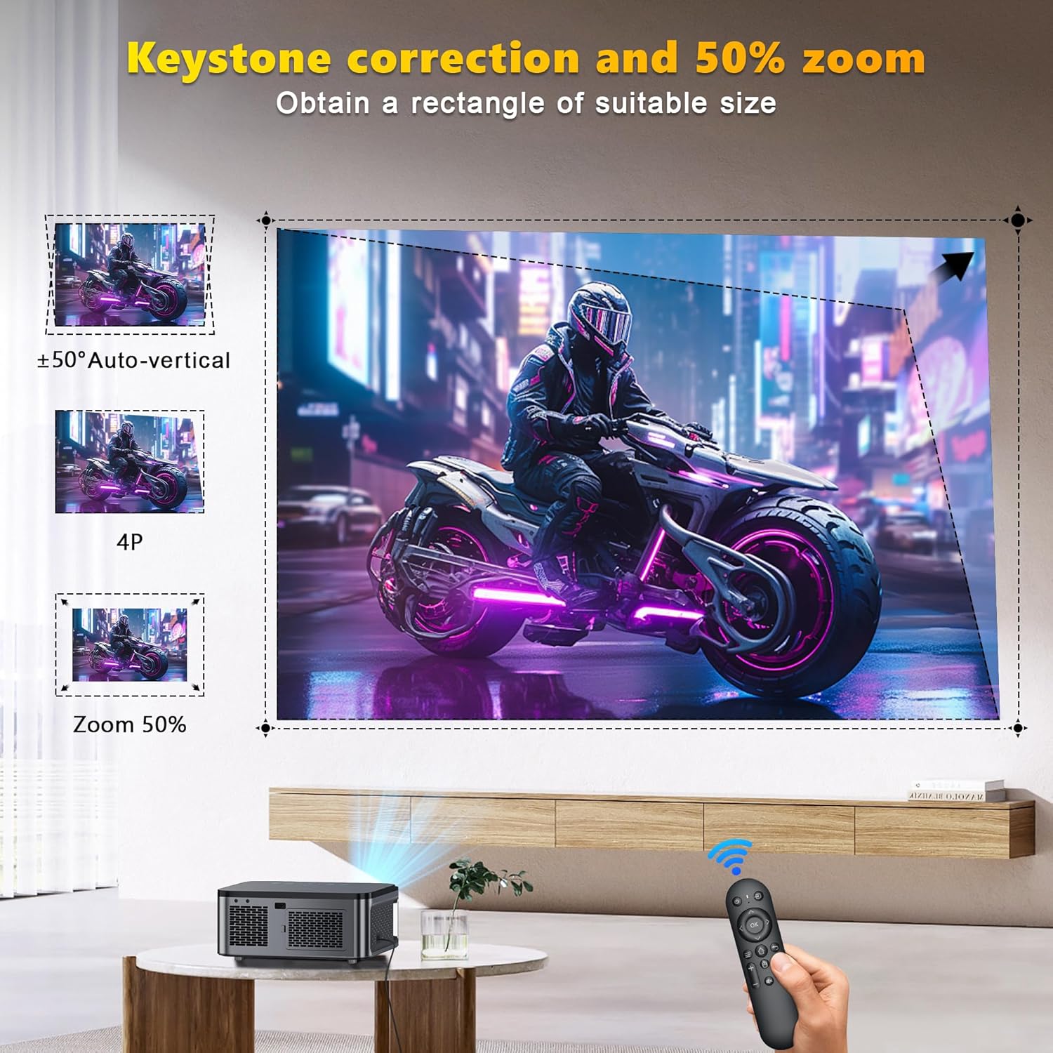 XElectron iProjector 2 Plus Auto Focus Auto Keystone Smart Projector feature 5