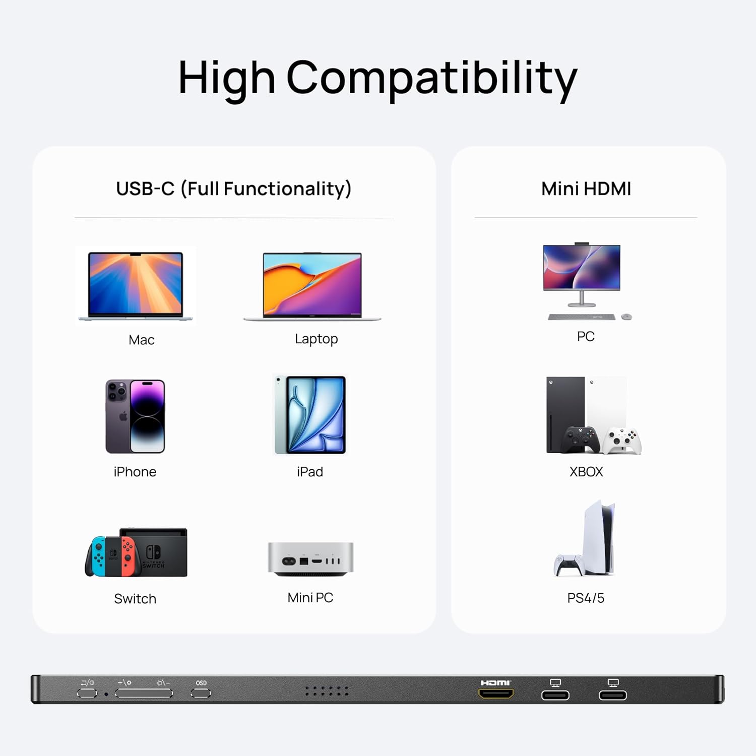 ARZOPA 16.1” FHD 1080P Portable Monitor feature 5