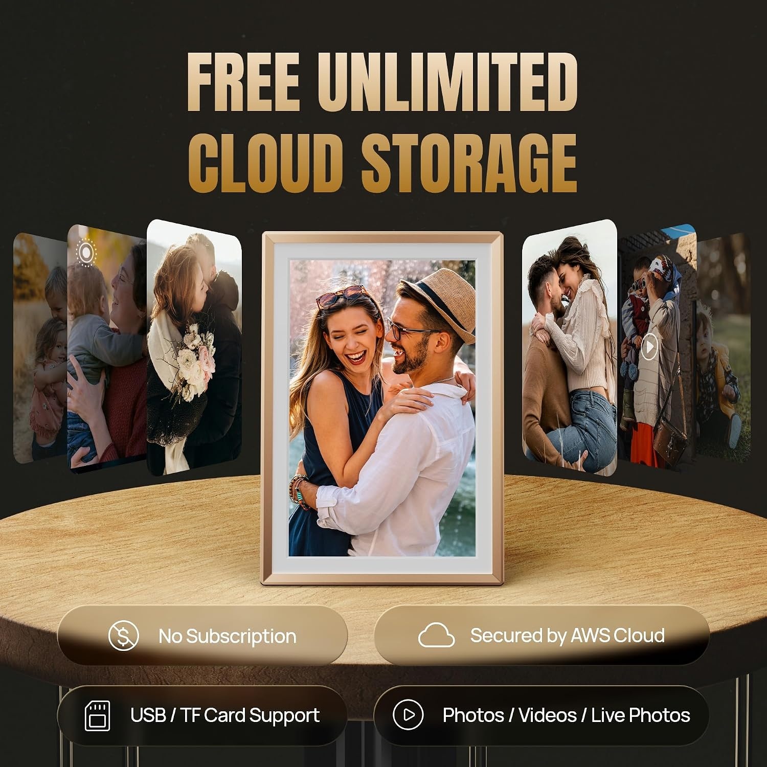 ARZOPA WiFi Digital Picture Frame 10.1″ HD IPS Touch Screen Smart Photo Frame feature 2