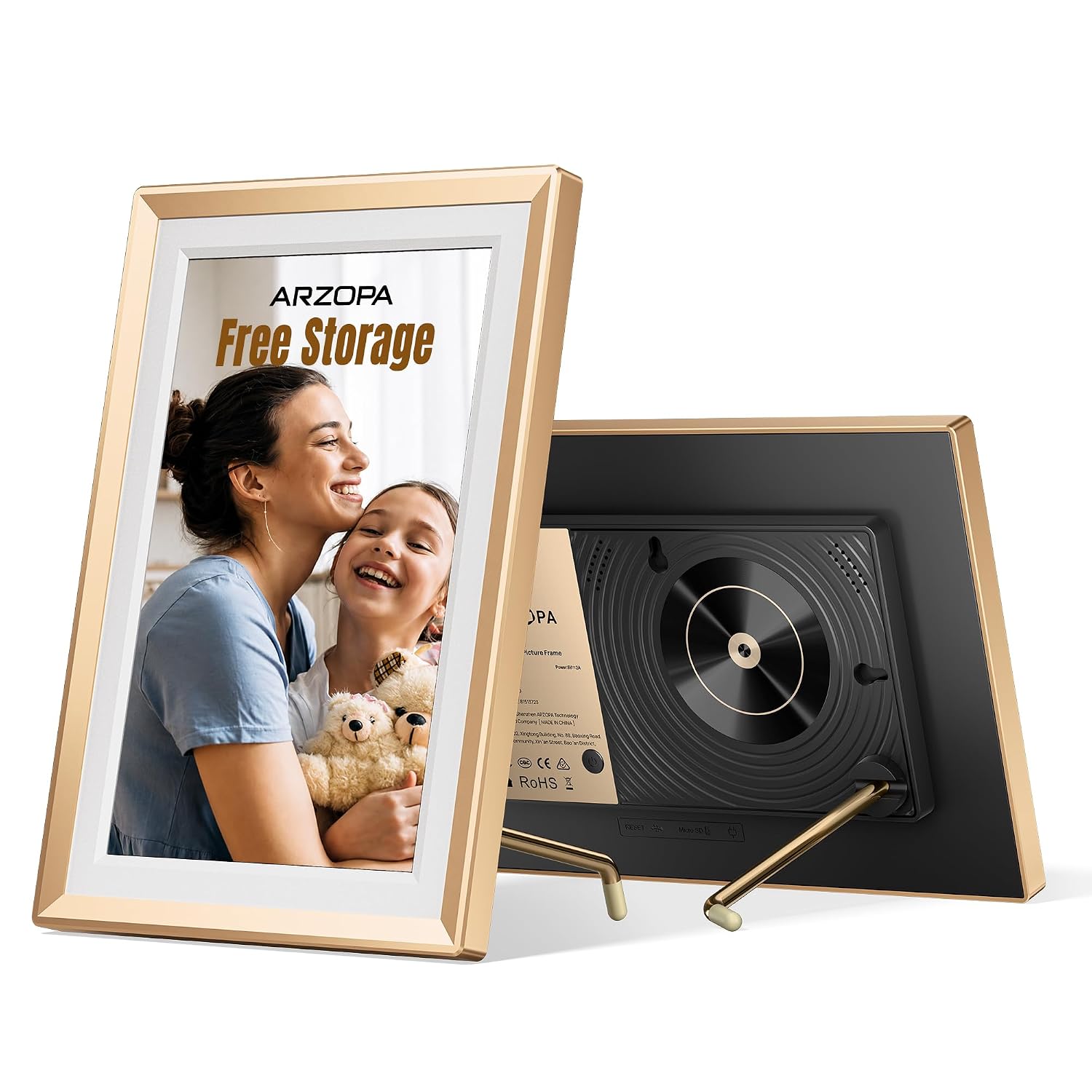 ARZOPA WiFi Digital Picture Frame 10.1″ HD IPS Touch Screen Smart Photo Frame