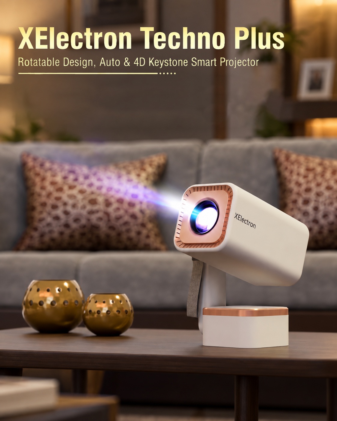 XElectron Techno Plus – Rotatable Smart Projector