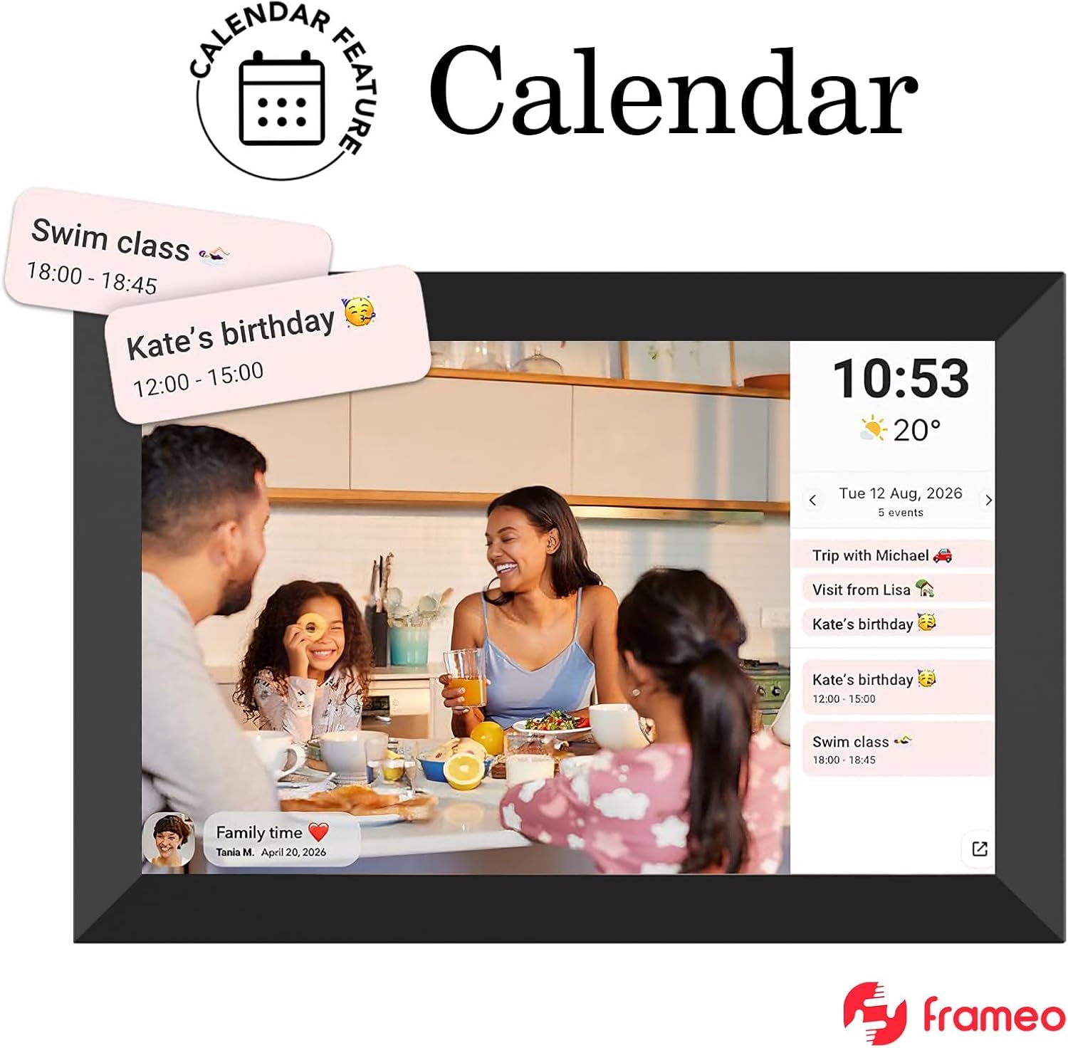 XElectron 10.1 inch WiFi Digital Photo Frame with Slideshow alternate