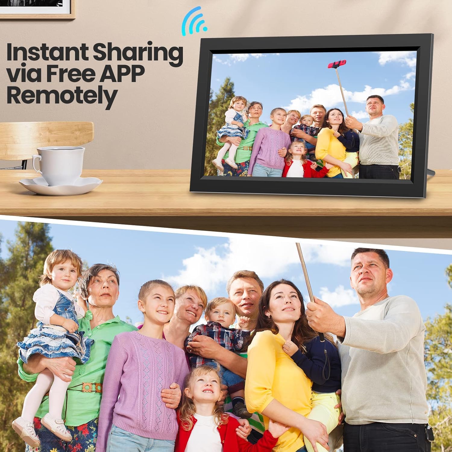XElectron 15.6 Inch Large Digital Picture Frame, WiFi Digital Photo Frame feature 6