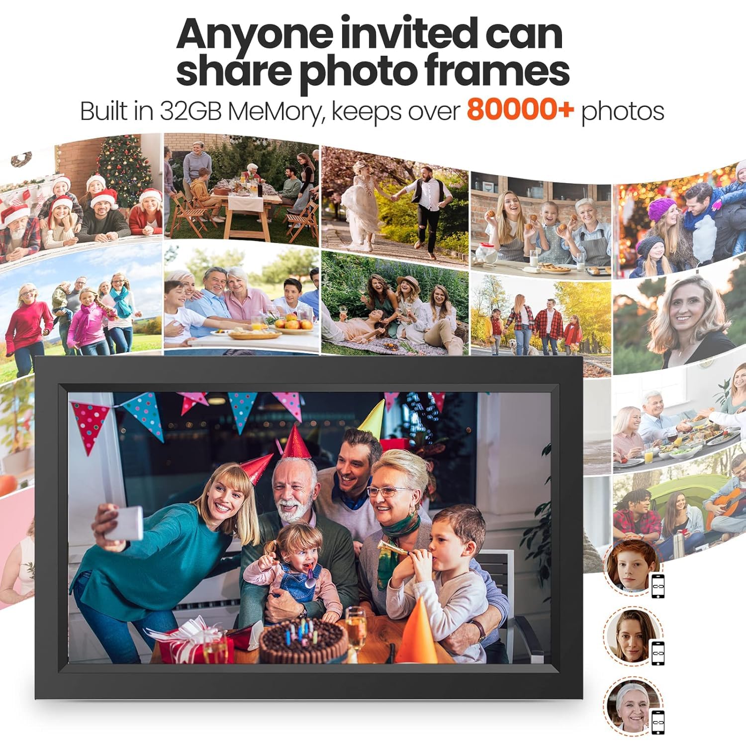XElectron 15.6 Inch Large Digital Picture Frame, WiFi Digital Photo Frame feature 4