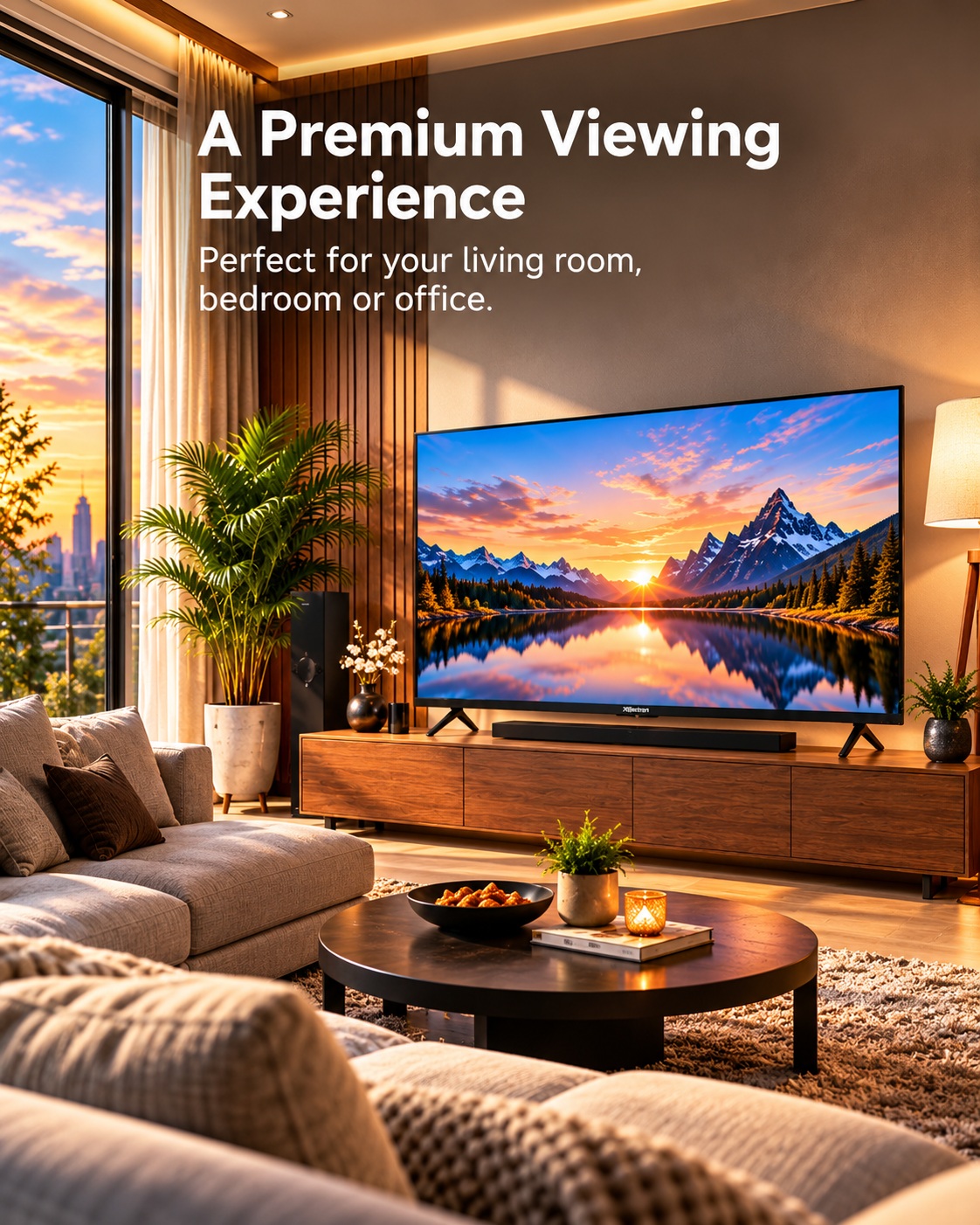 XElectron 55 Inch (140 cm) Techno Series 4K Ultra HD LED Smart Google TV 55GTV (Black) mobile banner 2