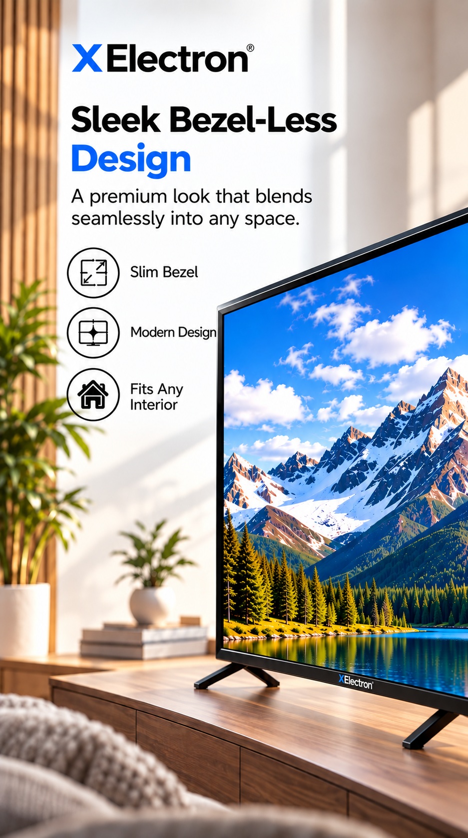 XElectron 50 Inch (110 cm) Techno Series 4K Ultra HD LED Smart Google TV 55GTV (Black) mobile banner 6