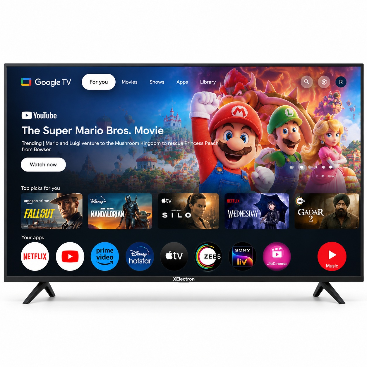 XElectron 50 Inch (110 cm) Techno Series 4K Ultra HD LED Smart Google TV 55GTV (Black)