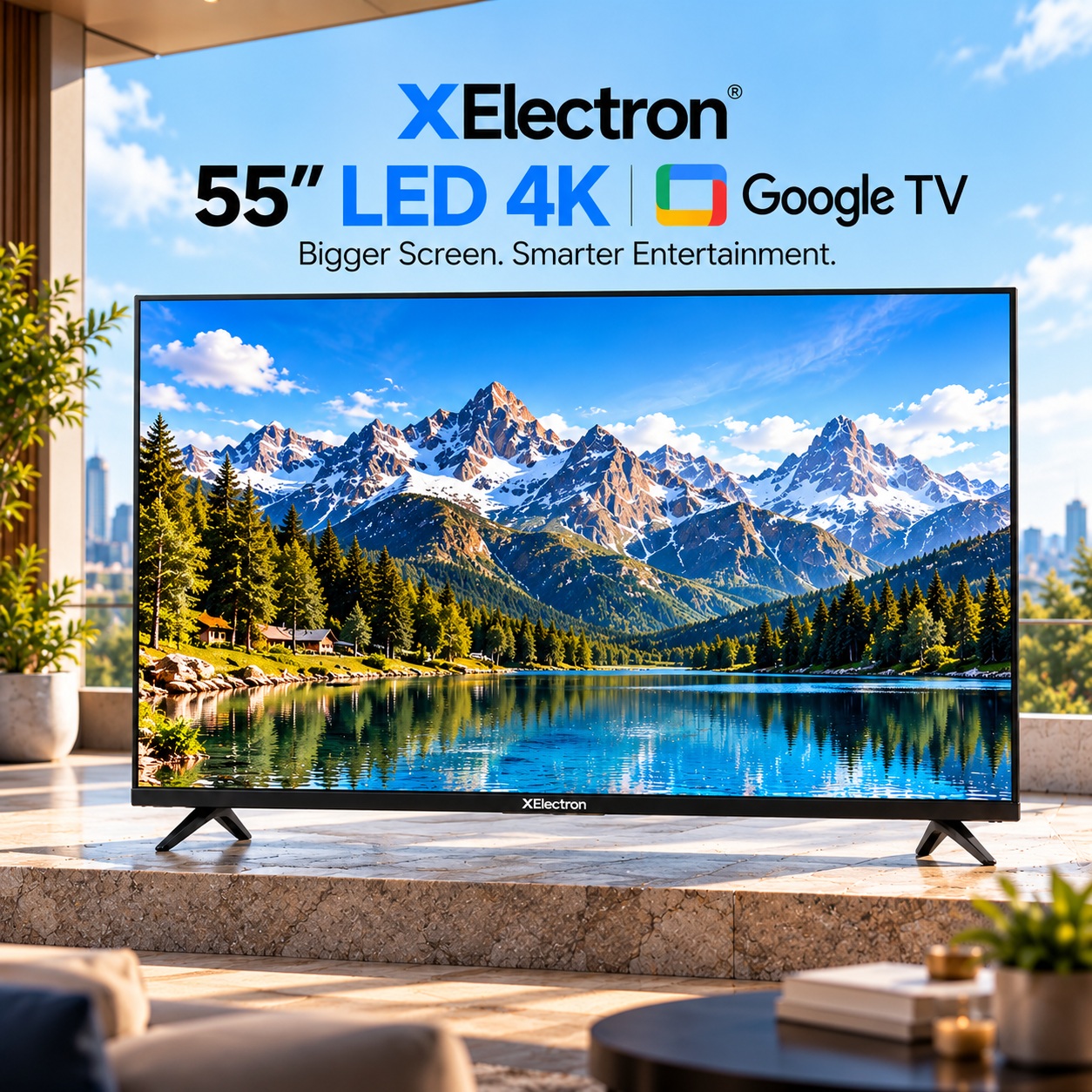XElectron 55 Inch (140 cm) Techno Series 4K Ultra HD LED Smart Google TV 55GTV (Black) feature 6