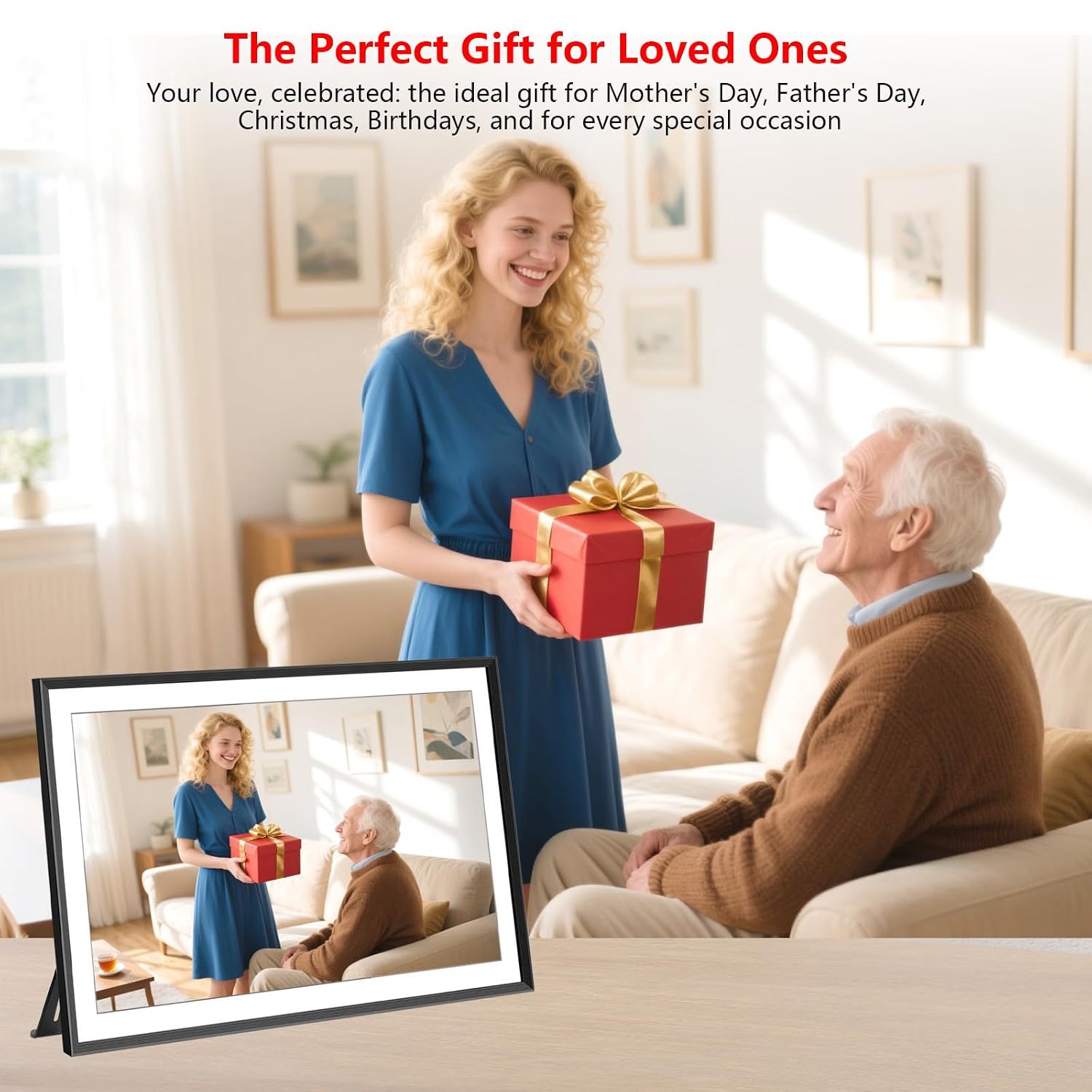 XElectron 15.6 Inch Large Digital Photo Frame, Easy to Share via Frameo App alternate