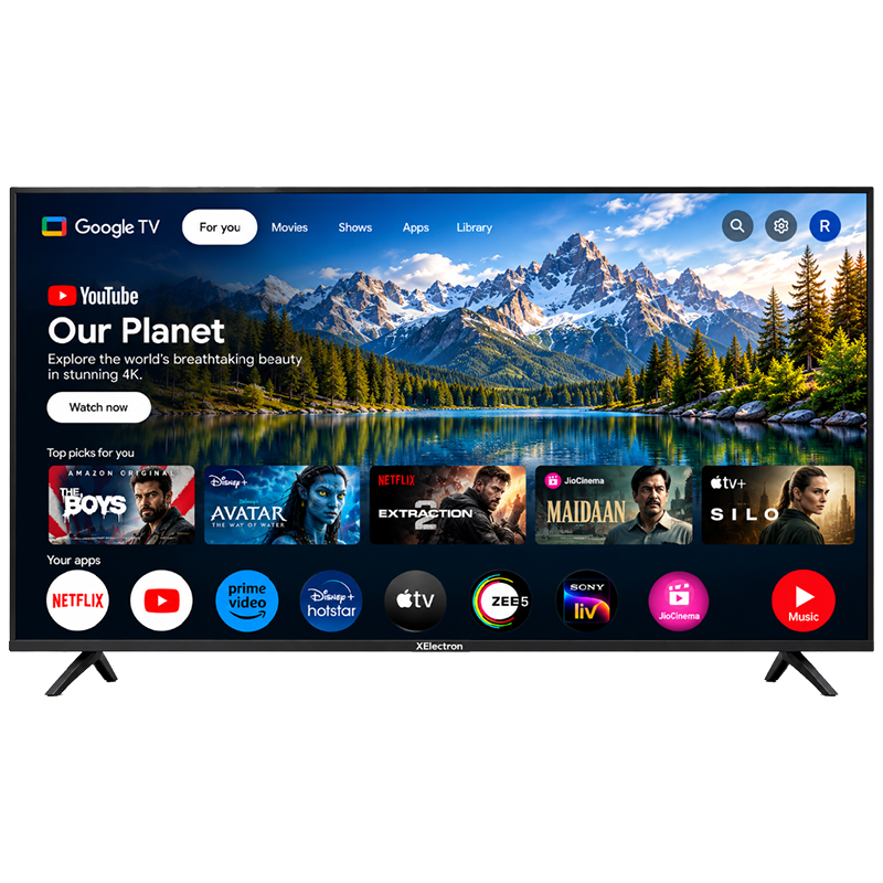 XElectron 55 Inch (140 cm) Techno Series 4K Ultra HD LED Smart Google TV 55GTV (Black) feature 4