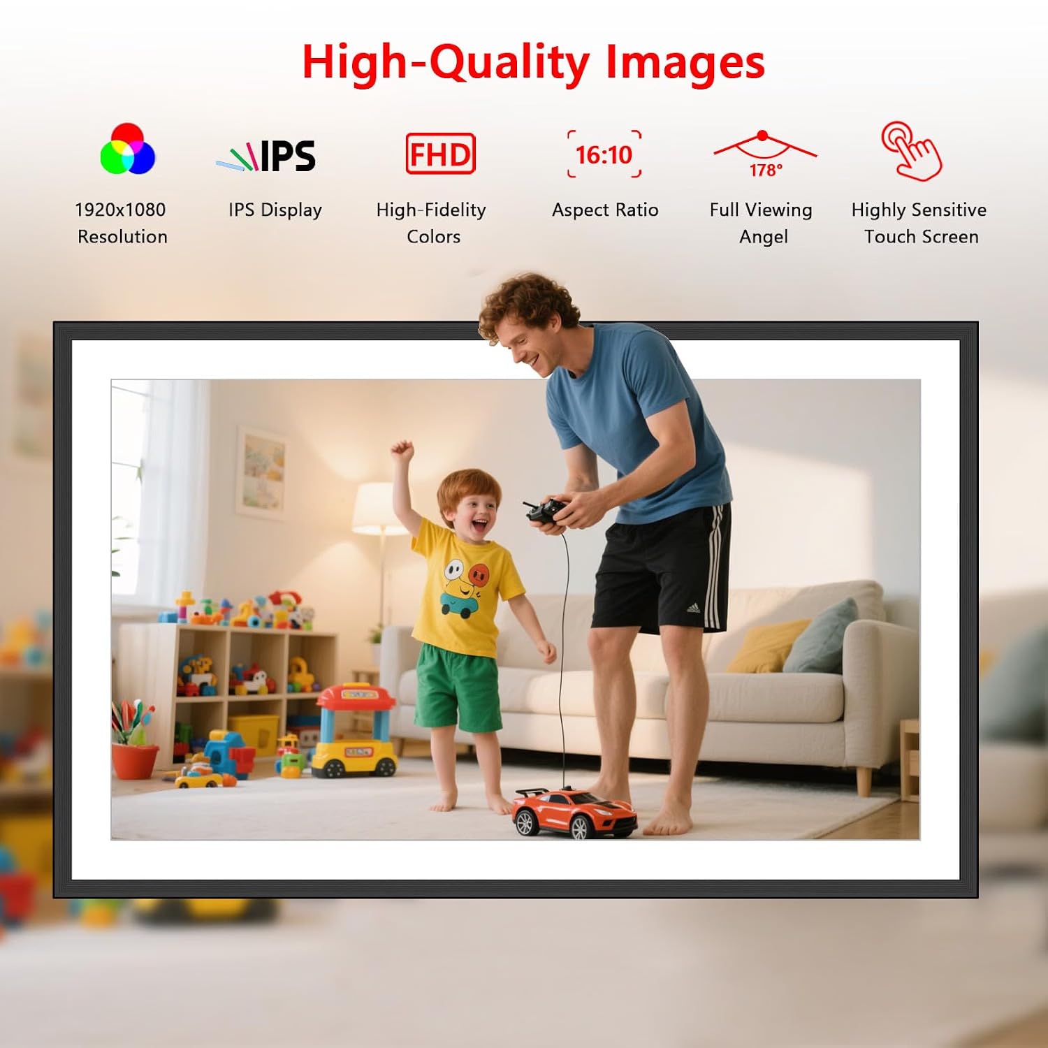 XElectron 15.6 Inch Large Digital Photo Frame, Easy to Share via Frameo App feature 7