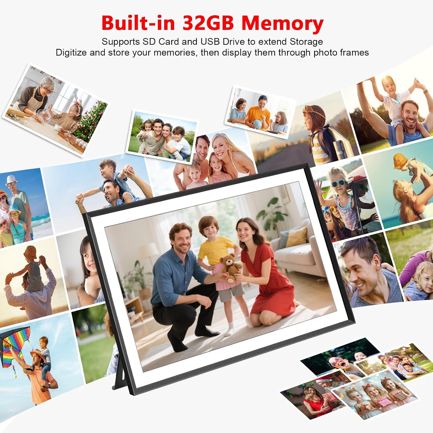 XElectron 15.6 Inch Large Digital Photo Frame, Easy to Share via Frameo App feature 6