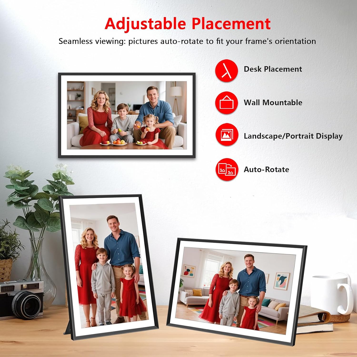 XElectron 15.6 Inch Large Digital Photo Frame, Easy to Share via Frameo App feature 5