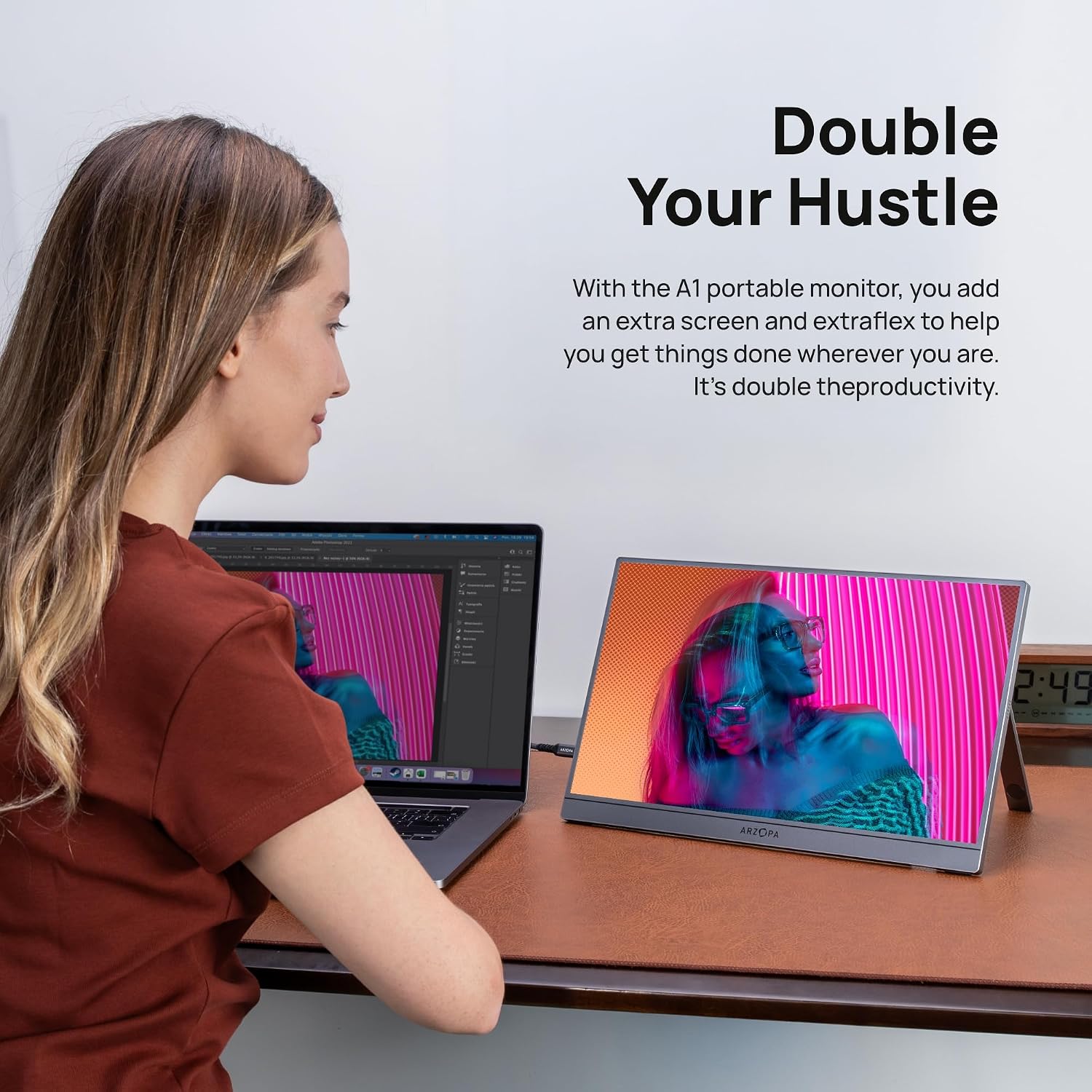 Arzopa A1 Pro 15.6 inch IPS FHD HDR 1080P Resolution 100% SRGB 300 Nits Portable Monitor feature 5