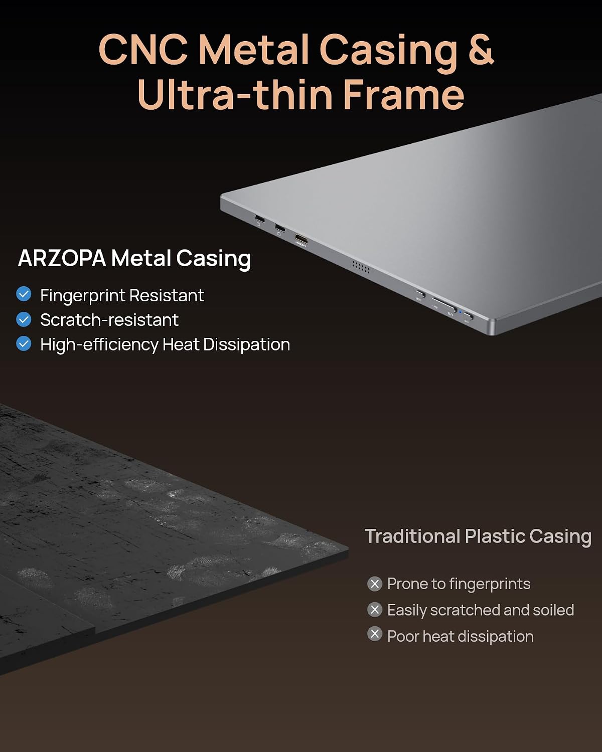 ARZOPA Z3FC 16.1" 180Hz 2.5K Portable Gaming Monitor with Stand, 106% sRGB, External Portable Monitor as Second Screen for Laptop, PC, PS5, Mac, Xbox feature 5