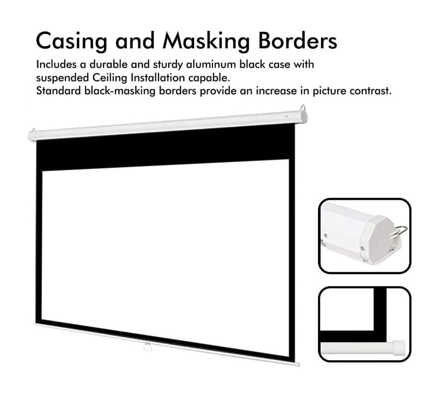 XElectron 150 Inches Motorized Projector Screen | Electric Projection Screen | Home Theatre Screen | with Remote Control (150 Inch, 4:3 Ratio) feature 5