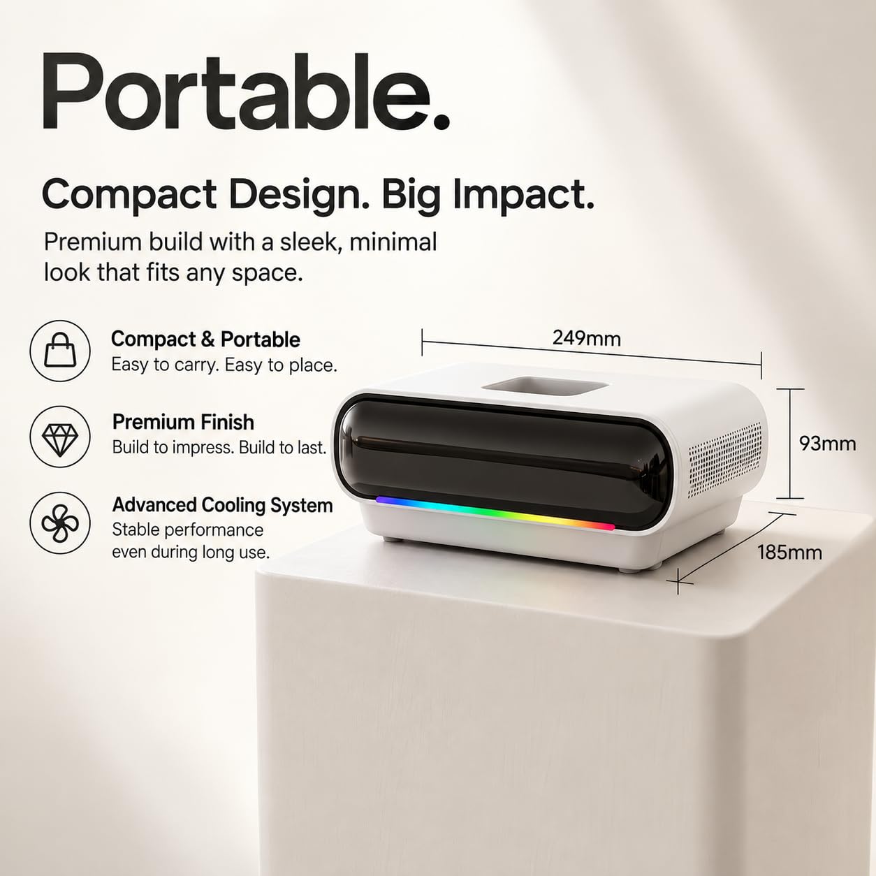 XElectron S2 Triple Laser Ultra Short Throw Projector with Android 13 feature 7