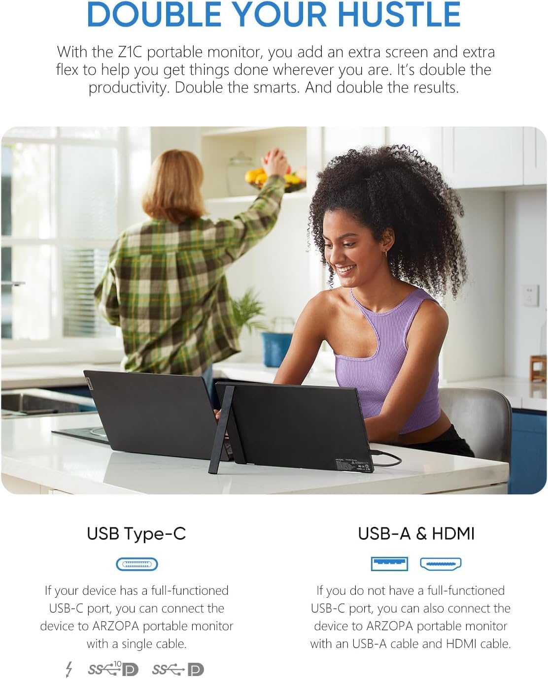 Arzopa Z1FC 16.1 inch 144Hz Portable Monitor feature 3