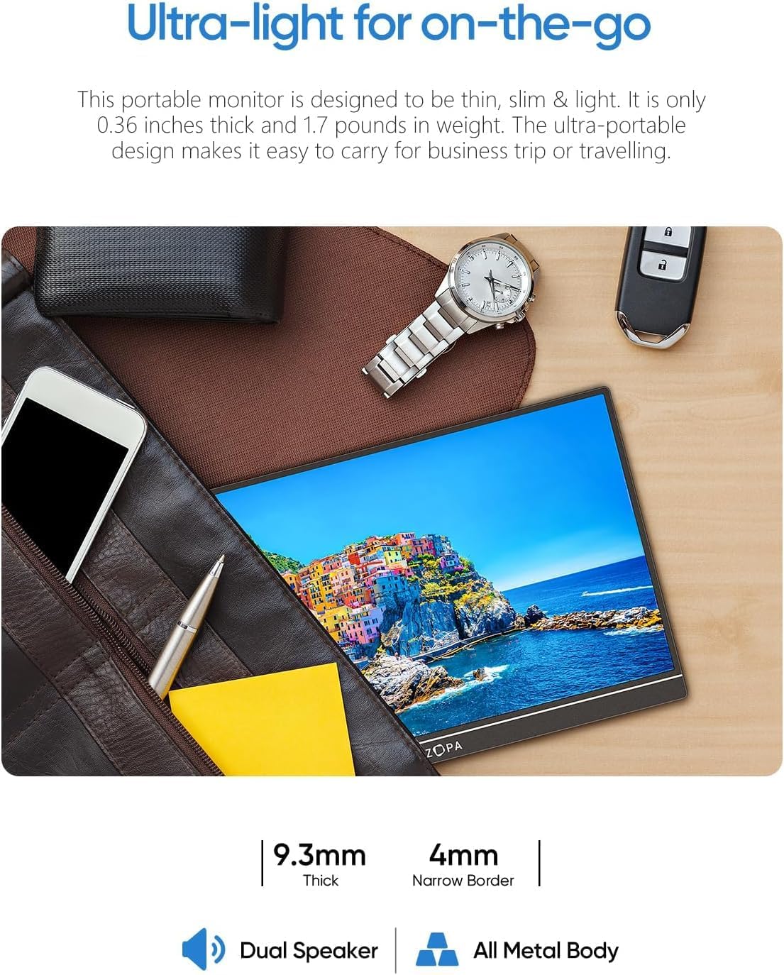 Arzopa Z1FC 16.1 inch 144Hz Portable Monitor feature 5